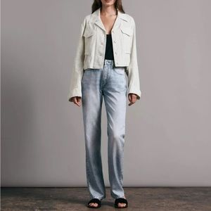 Rag & Bone Alex Liquid Miramar High Rise Straight Jeans in Luna Size 32 - NWT